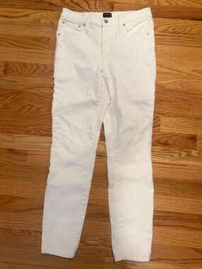J.Crew High-Rise Skinny Jeans Women’s 27 White Stretch Denim Ankle